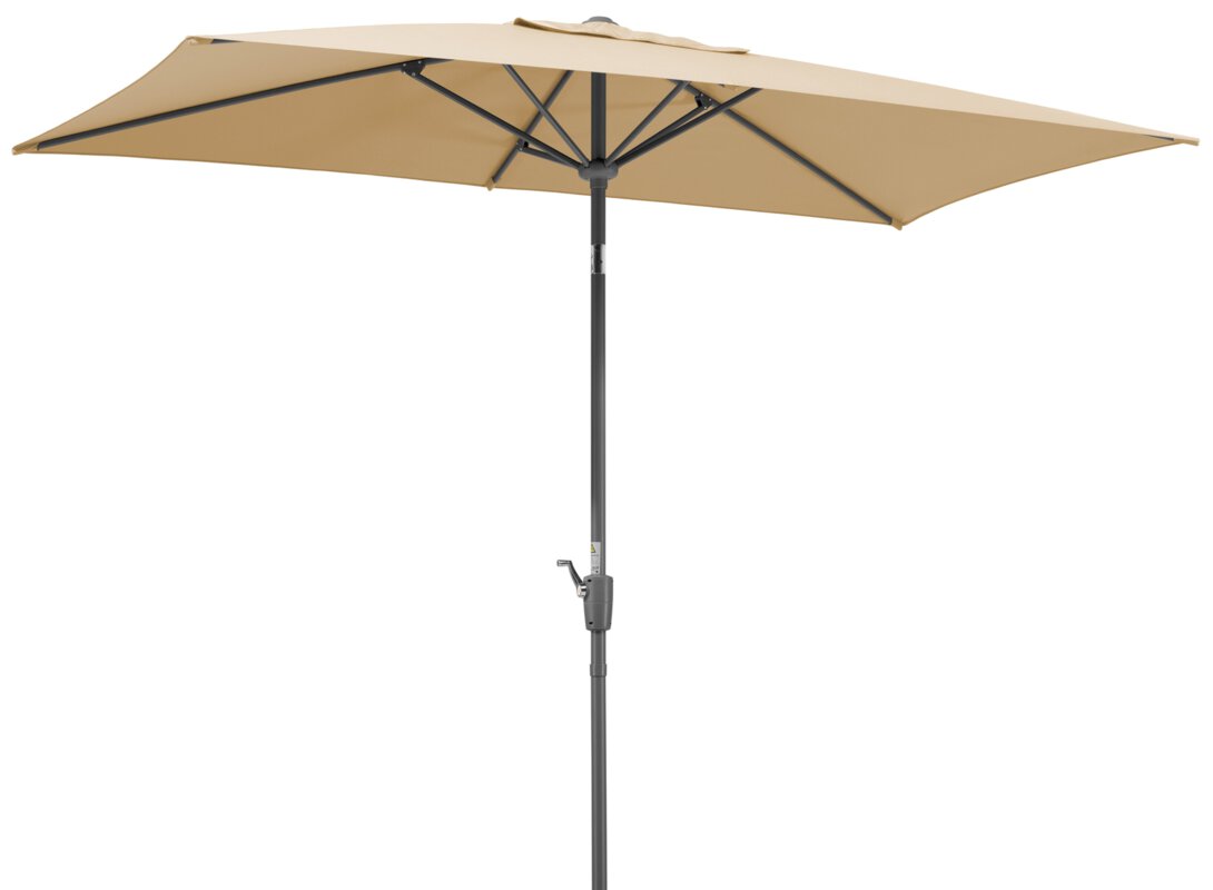 Schneider parasol Tunis in ecru, 270x150 cm, on a white background.