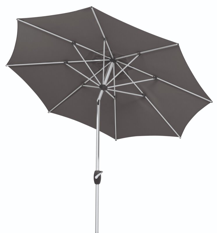 Schneider parasol Venedig in anthracite, 270 cm diameter, on a white background.