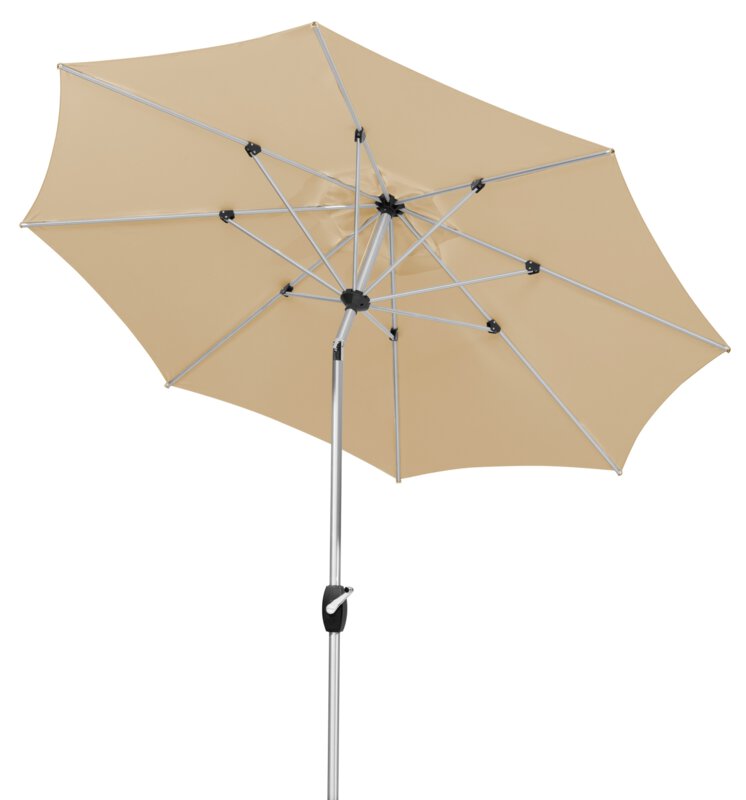 Schneider parasol Venedig in ecru, 270 cm diameter, on a white background.