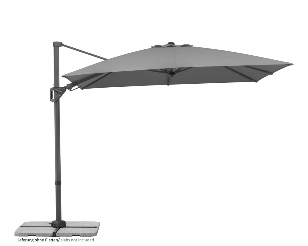 Schneider Sonnenschirm Vivasol in Anthrazit, 270x270 cm, auf weißem Hintergrund.