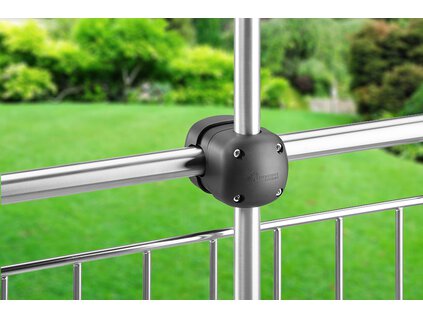 Schneider Schirmhalter Maxi zur stabilen Balkonbefestigung von Sonnenschirmen Ø 25–38 mm – platzsparende Alternative zum Schirmständer, ideal für kleine Balkone.