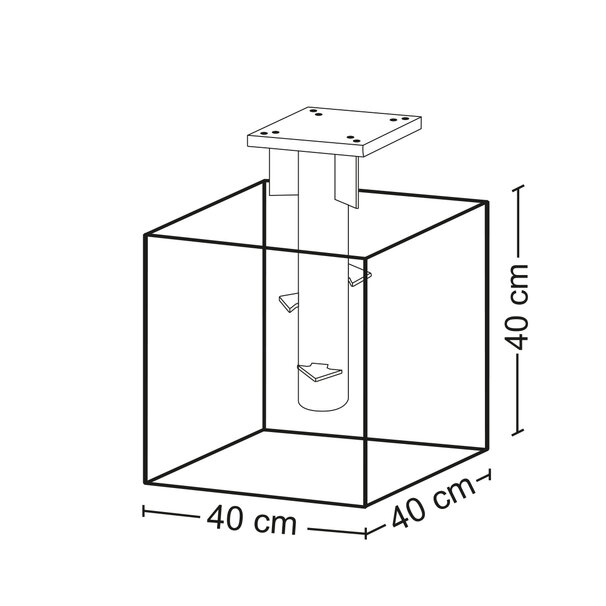  Schneider Universal-Bodenplatte für Ampelschirme, 897-00, zum  Einbetonieren, 3.8 kg, Silber